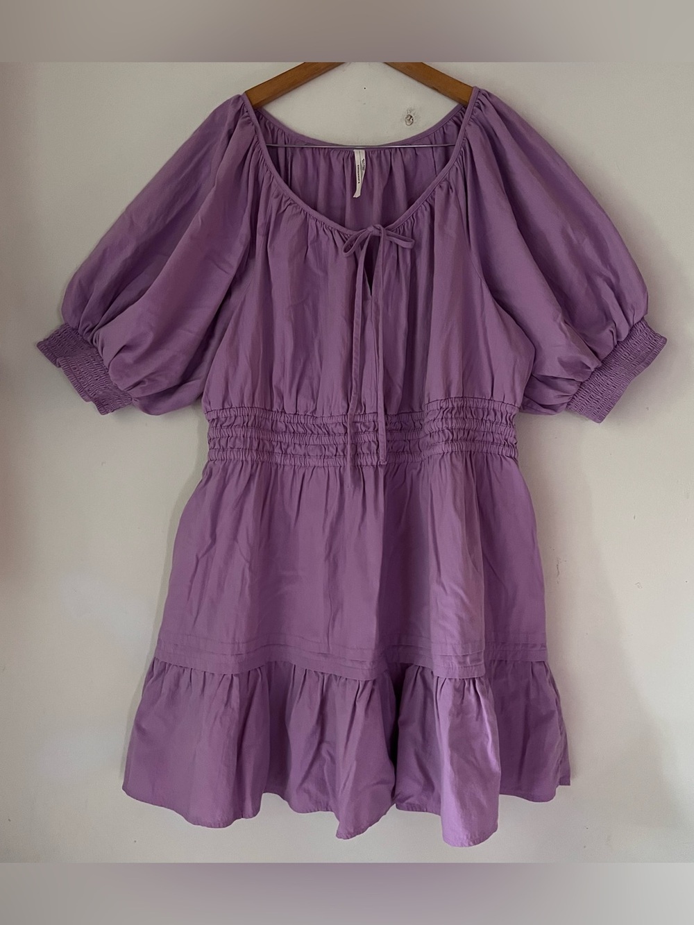 Anthropologie Lilac Puff-Sleeve Mini Dress - Picture 4 of 15